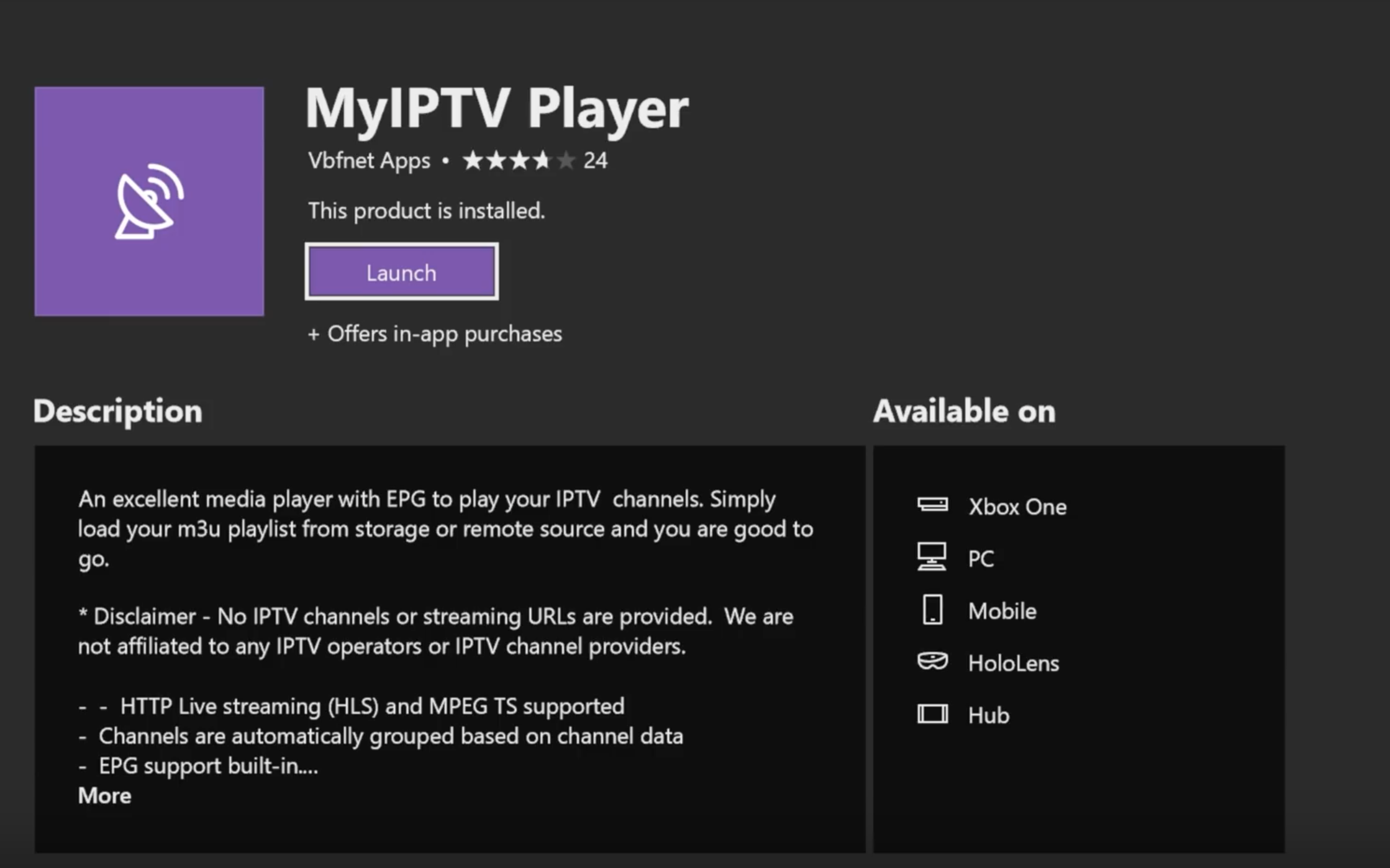 Abonnement IPTV  MyIPTV PLAYER